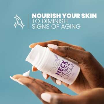 Eva Naturals Enhanced Neck & Décolleté Firming Cream (1.7 oz) - Hydrating Cream for Neck Tightening & Wrinkle Reduction - Lifts & Smooths for Youthful Skin