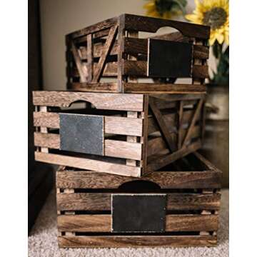 Unique Premium Wood Crates for Rustic Home Décor