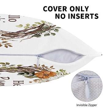 Fall Pumpkin Throw Pillow Covers Set of 2 for Cozy Decor