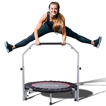 BCAN Foldable Mini Trampoline for Fitness and Fun