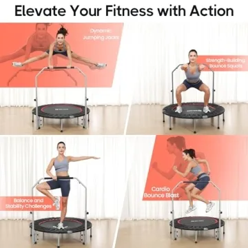 BCAN Foldable Mini Trampoline for Fitness and Fun