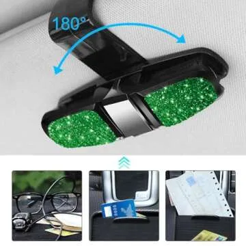 Deemars 2 Pack Sunglasses Holders for Car Visor