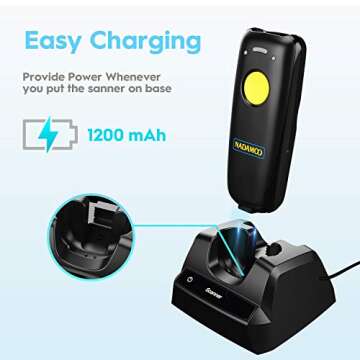 NADAMOO Wireless Barcode Scanner - Portable & Versatile