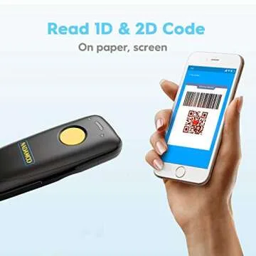 NADAMOO Wireless Barcode Scanner - Portable & Versatile