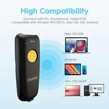 NADAMOO Wireless Barcode Scanner - Portable & Versatile