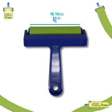 Gel Press Rubber Brayer - for printmaking, Scrapbooking, Paper Crafts, Home Decor & More - 4 Inches,...