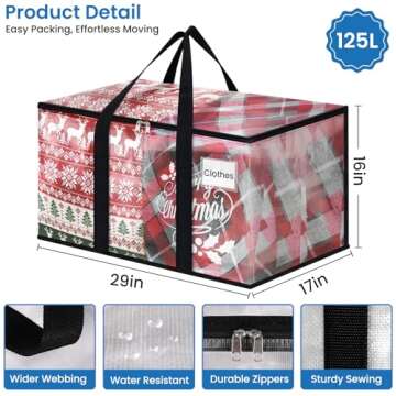 RoomHacks Clear Moving Bags Heavy Duty Extra Large, Moving Supplies with Reinforced Handle and Doubl...