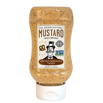 Sir Kensington's Mustard Squeeze Sampler- Yellow & Spicy Brown 9oz, Pack of 2