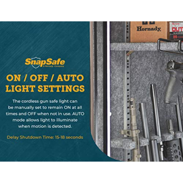 SnapSafe LED Gun Safe Lights Motion Sensor Battery Operated