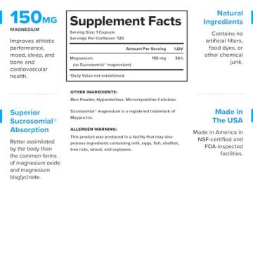 Legion Sucrosomial Magnesium Supplements - High Absorption Magnesium Supplement for Women & Men - Ma...