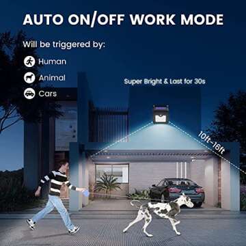 Neloodony Solar Lights 28 LED Motion Sensor Solar Security Lights Outdoor Wall Light with Waterproof Wireless Design for Garden Back Door Step Stair Fence Deck Yard Driveway(4-Pack)