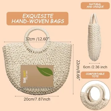 Stylish Frienda Straw Tote Bag for Summer Adventures