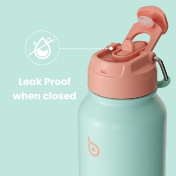 BOTTLE BOTTLE 32 oz Insulated Water Bottle with Straw and Pill Box