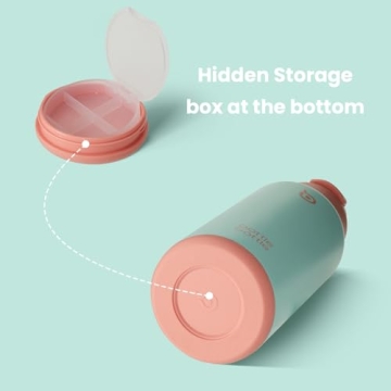 BOTTLE BOTTLE 32 oz Insulated Water Bottle with Straw and Pill Box