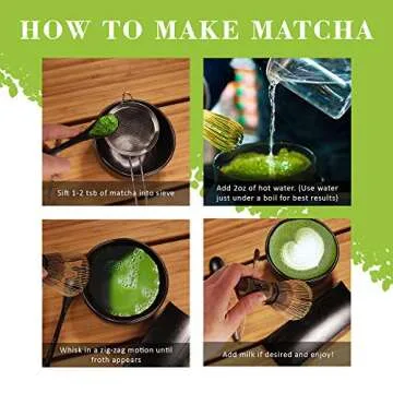 Premium Bamboo Matcha Tea Whisk Set - Elegant Black Finish