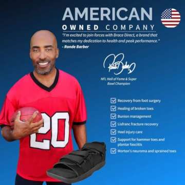 Brace Direct Post Op Recovery Shoe - Adjustable Medical Walking Shoe for Post Surgery or Operation S...