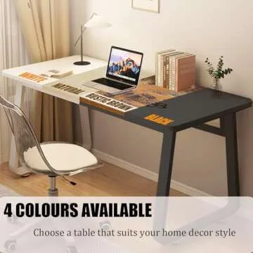 XUEGW Computer Desk Modern Simple Style Desk for Home Office, 39.3 inch Small Writing Table Study Corner Work Desk for Bedroom