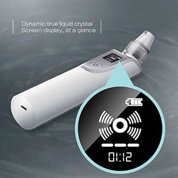 Comedone Suction Blackhead Remover,LED Red blue light Acne Cleanser Dermabrasion Extractor,Nose Pimple Pores Removal Skin Vacuum Device