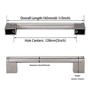 Transform Your Cabinets with 5 Pack Brushed Nickel Cabinet Pulls - Elegant Handles for Every Home