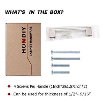 5 Pack Brushed Nickel Cabinet Pulls for Modern Homes