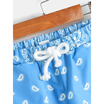 Stylish COZYEASE Boy's Paisley Graphic Shorts Summer Casual
