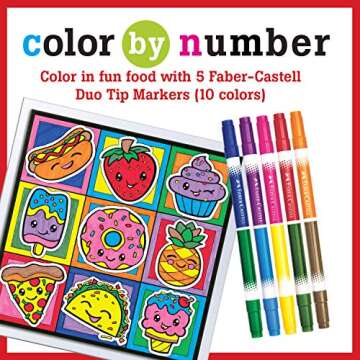 Faber-Castell Color by Number Foodie Friends - Color and Display 1 Color by Number Board