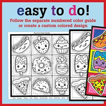 Faber-Castell Color by Number Foodie Friends - Color and Display 1 Color by Number Board