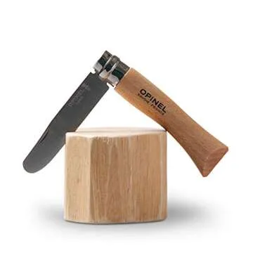Opinel My First No.7 Stainless Steel Children’s Folding Pocket Knife with Safety Rounded Tip, Painted Handles