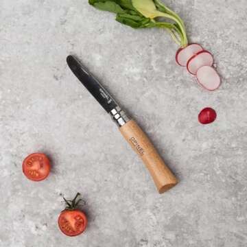 Opinel My First No.7 Stainless Steel Children’s Folding Pocket Knife with Safety Rounded Tip, Painted Handles