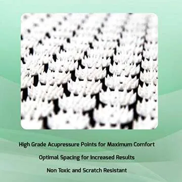 Acupressure Mat and Pillow Set for Back and Neck Pain + Spiky Reflexology Ball - Ebook and Wall Chart- Massage at Home for Sciatica, Fibromyalgia, Plantar Fasciitis, Relaxation and Stress Relief