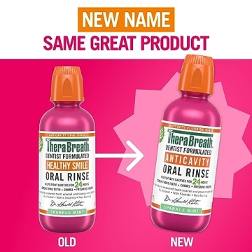 TheraBreath Anticavity Fluoride Mouthwash, 16 Fl Oz (2-Pack)