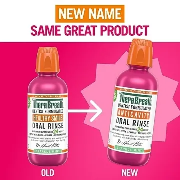 TheraBreath Anticavity Fluoride Mouthwash, 16 Fl Oz (2-Pack)