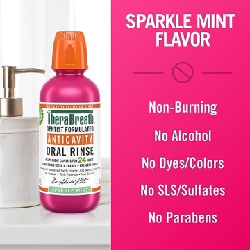 TheraBreath Anticavity Fluoride Mouthwash, 16 Fl Oz (2-Pack)