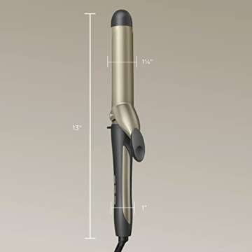 INFINITIPRO BY CONAIR Tourmaline Ceramic 1 1/4-inch Curling Iron, 1 1/4-inch Digital Curling Iron, 1 ¼ inch barrel produces loose curls – for use on medium and long hair