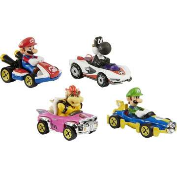 Hot Wheels Mario Kart Die-Cast Cars 4-Pack Exclusive