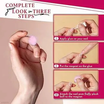 24 Fluffy Pom Balls for Creative Nail Art Designs