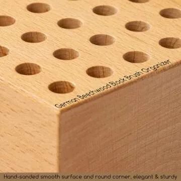 MEEDEN Beechwood Brush Holders for Artists and Students