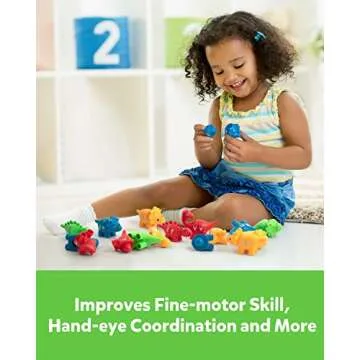 Coogam Matching Letters Fine Motor Toy, 26 PCS Double-Sided ABC Dinosaur Alphabet Match Game with Uppercase Lowercase, Preschool Educational Montessori Learning Toys for Toddlers