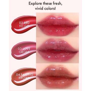 VIDIVICI Millennial Tint Glit - Transfer Proof Moisture Korean Lip Tint with Long-Lasting Color, Lightweight Water Jelly Texture, Hydrating & Smudge-Free Lip Stain, 0.13oz (04 FALLING BROWN)