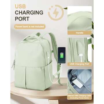 suratio Laptop Backpack for Women Gym Backpack Casual Daypack Backpacks Travel Backpack for Travelin...