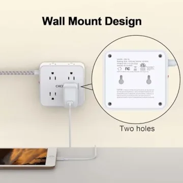 Surge Protector Power Strip with 8 Outlets and USB