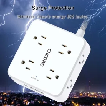Surge Protector Power Strip with 8 Outlets and USB