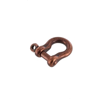 B7485 Antique Copper Shackle with Screw Pin - Solid Brass