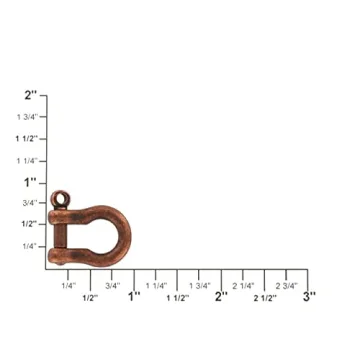 B7485 Antique Copper Shackle with Screw Pin - Solid Brass