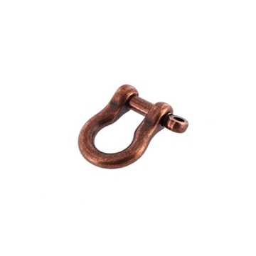 B7485 Antique Copper Shackle with Screw Pin - Solid Brass