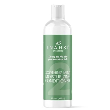 INAHSI Soothing Mint Moisturizing Conditioner - Plant-Based Hydrating Formula for All Hair Types, Ma...