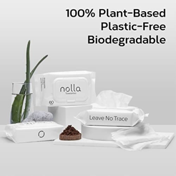 Nolla Flushable Wipes 100% Plant-Based Eco-Friendly Choice