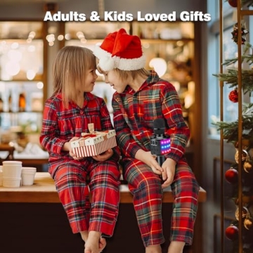 BONAOK 4-in-1 Bluetooth Karaoke Microphone in Black