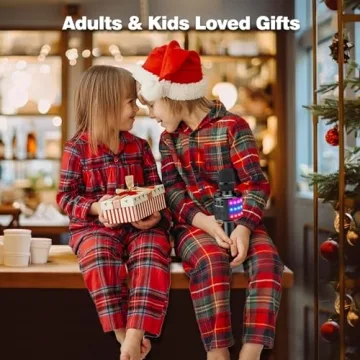 BONAOK 4-in-1 Bluetooth Karaoke Microphone in Black