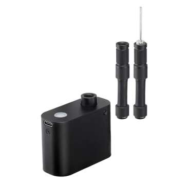 FitStill Tiny Pump Bike Pump Portable Ultra-Mini 100PSI Electric Bicycle Pump with Type-C Rechargeable Battery Tires Inflatable for Bicycle,E-Bike,Motorbike,Football,Basketball